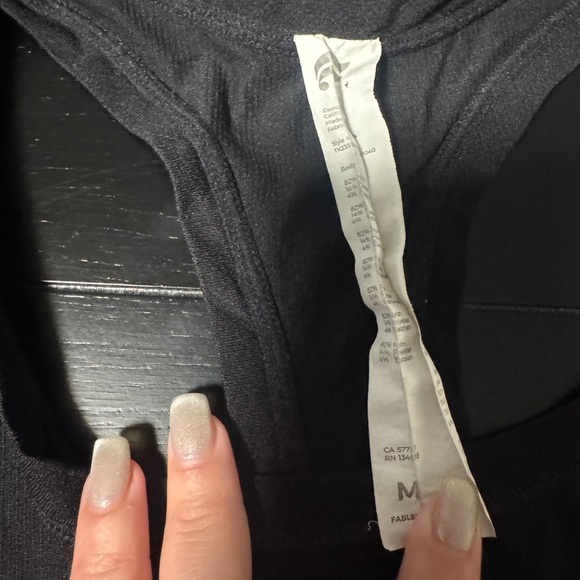 Fabletics Black Racerback Tank size medium - Picture 2 of 5